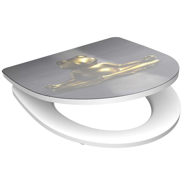 SCHÜTTE Дуропласт тоалетна седалка Soft-Close гланц RELAXING FROG