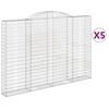 vidaXL Габионни кошници арка 5 бр 300x30x200/220 см поцинковано желязо