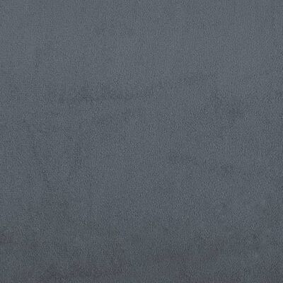 vidaXL Пейка с облегалка, тъмносива, 119,5x64,5x75 см, кадифе