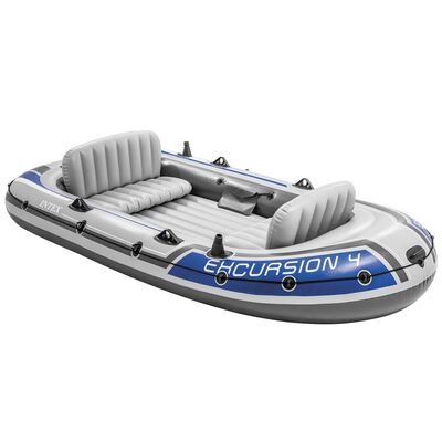 Intex Надуваем комплект лодка Excursion 4 с двигател и скоба