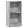 vidaXL Библиотека, сив сонома, 40x24x76 см, инженерно дърво