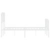 vidaXL Метална рамка за легло с горна и долна табла,&nbsp;бяла, 120x200 см