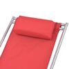 vidaXL Накланящи се къмпинг столове, 2 бр, стомана, червени