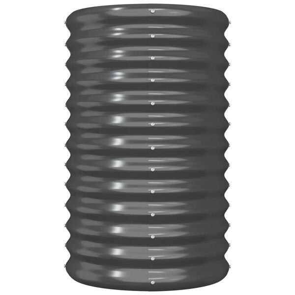 vidaXL Градински плантер поцинкована стомана 40x40x68см антрацит