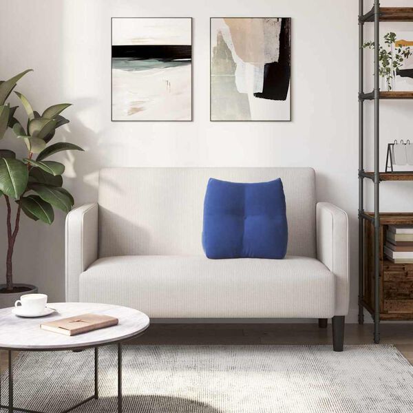 vidaXL Възглавница за гръб Полицейско синьо 45 x 24 x 50 см Кадифе