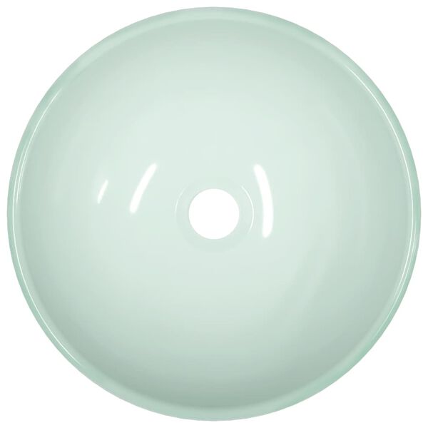 vidaXL Мивка закалено стъкло 35x12 см бяла