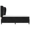 vidaXL Легло с пружинирана основа с матрак Черен 200 x 140 cm Кадифе