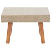 vidaXL Градинска масичка за кафе, полиратан, бежова