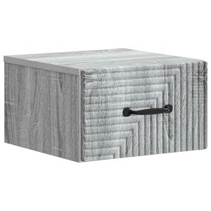 vidaXL Спален шкаф с монтаж на стена Сива сонома 34,5 x 33 x 20 см