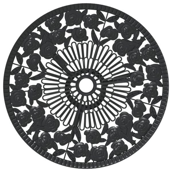 vidaXL Бистро комплект, 3 части, лят алуминий, черен