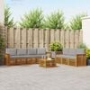 vidaXL Комплекти дивани с възглавница 8 pcs Естествено и светло сиво