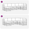vidaXL Комплекти дивани 7 pcs Натурален и Крема Солидно акациево дърво