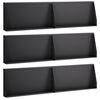 vidaXL Задържащи стени 6 бр. 80 x 12 x 50 см Стомана Черно