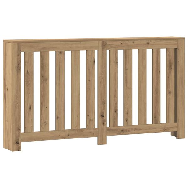 vidaXL Капак за радиатор, дъб артизан, 149x20x82 см, инженерно дърво