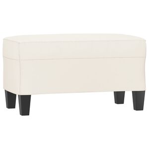 vidaXL Пейка, кремава, 70x35x41 см, изкуствена кожа