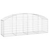 vidaXL Дъговидна габионна кошница 200x50x60/80 см поцинковано желязо