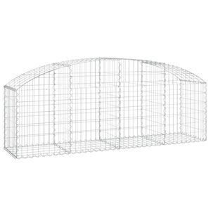 vidaXL Дъговидна габионна кошница 200x50x60/80 см поцинковано желязо