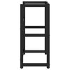 vidaXL Рамка за мивка за баня, черна, 59x38x83 см, желязо