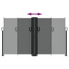 vidaXL Прибираща се странична тента, антрацит, 140x1000 см