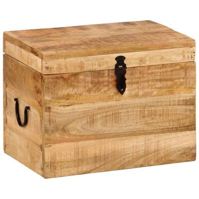 vidaXL Кутия за съхранение, 39x28x31 см, мангово дърво масив