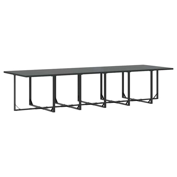 vidaXL Комплект за хранене в градината 13 pcs Черно Стомана