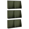 vidaXL Задържащи стени 6 бр. 40 x 12 x 30 см Стомана Маслиненозелено