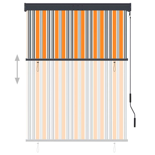 vidaXL Външна ролетна щора, 120x250 см, жълто и синьо
