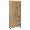 vidaXL Висок шкаф 2 pcs Дъб 69,5 x 34 x 180 см Инженерно дърво