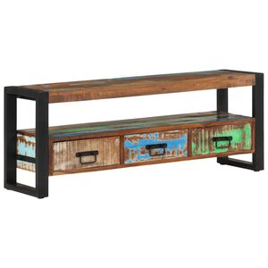 vidaXL ТВ шкаф, 120x30x45 см, регенерирано дърво масив