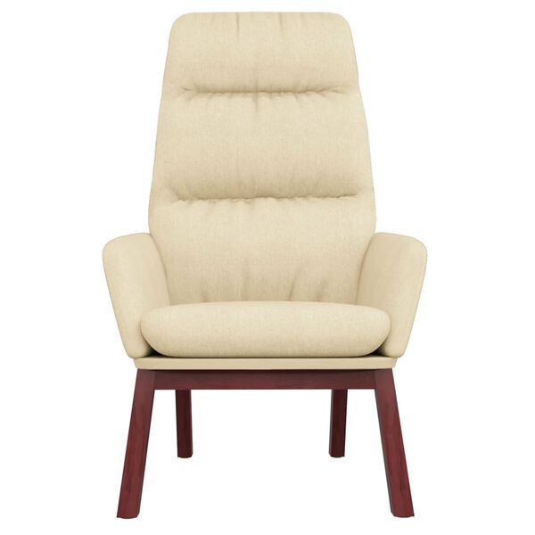 vidaXL Релакс стол, кремав, текстил