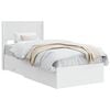 vidaXL Рамка за легло с място за съхранение и табла Бяло 90 x 190 cm