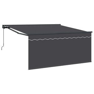 vidaXL Прибираща се тента Антрацит 350 x 250 cm Полиестер и алуминий