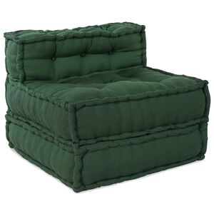 vidaXL Модулен диван, зелен, 70x70x54, плат