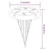 vidaXL Соларни земни лампи със земни шипове външни 12 бр топло бяло
