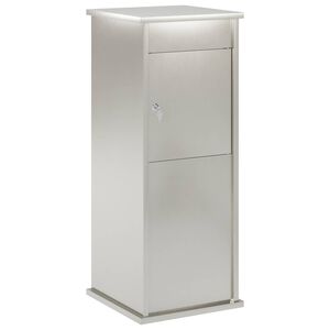 vidaXL Пощенска кутия Сребристо 40 x 40 x 100 cm Неръждаема стомана