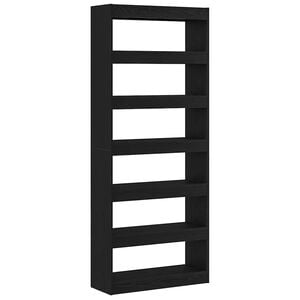 vidaXL Шкаф за книги 6 нива 80 x 30 x 198 см Инженерна дървесина
