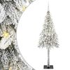 vidaXL Коледно дърво с 300 LED светодиода Бяло 180 cm ПЕ и стомана