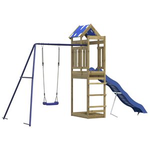 vidaXL Комбинирано детско съоръжение за игра, импрегниран бор