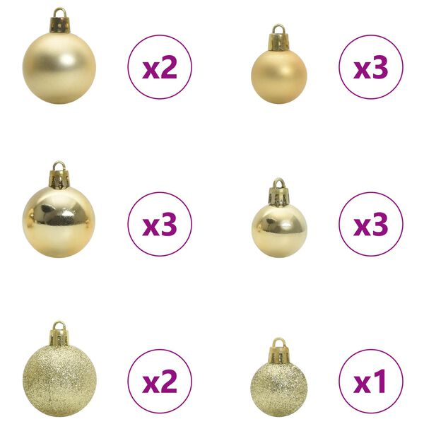 vidaXL С изкуствено коледно дърво с поставка Бяло 150 cm PVC и Стомана