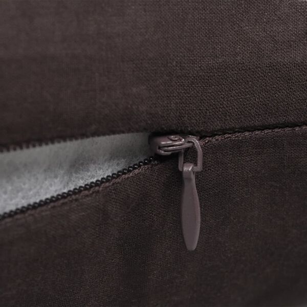 130913 4 Brown Cushion Covers Cotton 40 x 40 cm