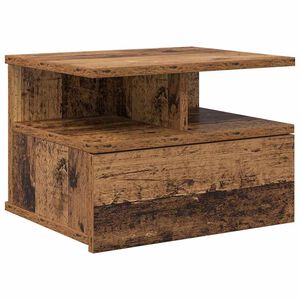 vidaXL Плаваща нощно шкафче Старо дърво 40 x 31 x 28 см