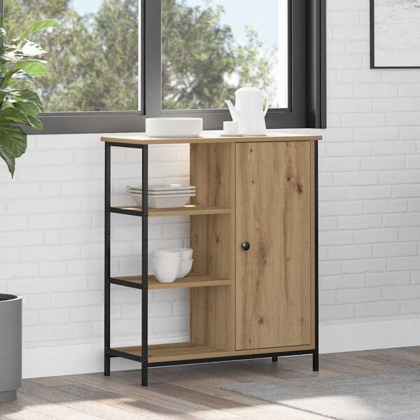 vidaXL Служебен шкаф Дъб 70 x 30 x 80 см