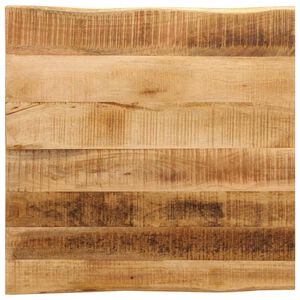 vidaXL Плот за маса, жив ръб, 40x40x3,8 см, масивно дърво грубо манго