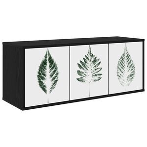 vidaXL Стенен телевизионен шкаф HANAU 102 x 33 x 40 см Черен дъб