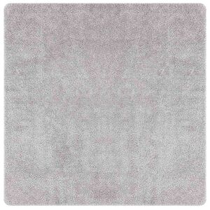 vidaXL Антихлъзгащ shaggy килим Сиво 120 x 120 cm ПП