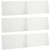 vidaXL Задържащи стени 6 бр. 80 x 12 x 50 см Стомана Бяло