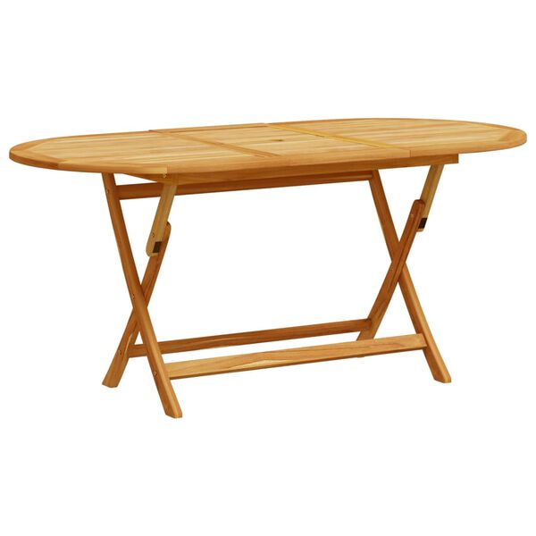 vidaXL Градински трапезен комплект, 7 части, акация масив и textilene