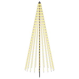 vidaXL LED Коледна Елха 235 см 500 LED светодиода Топло бяло Желязо