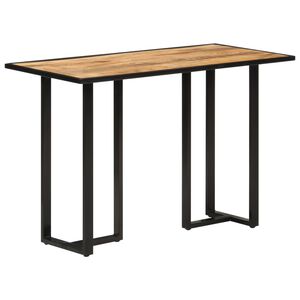 vidaXL Трапезна маса, 110x55x75,5 cм, мангово дърво масив