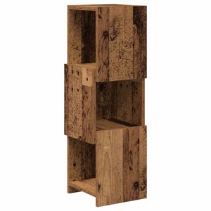 vidaXL Ъглов шкаф 25,5x25x80см Инженерна дървесина Старо дърво